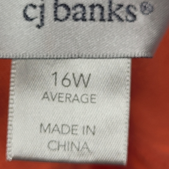 NWT Orange cropped pants plus 16W ankle shaped fit mid rise cj banks - Picture 7 of 7